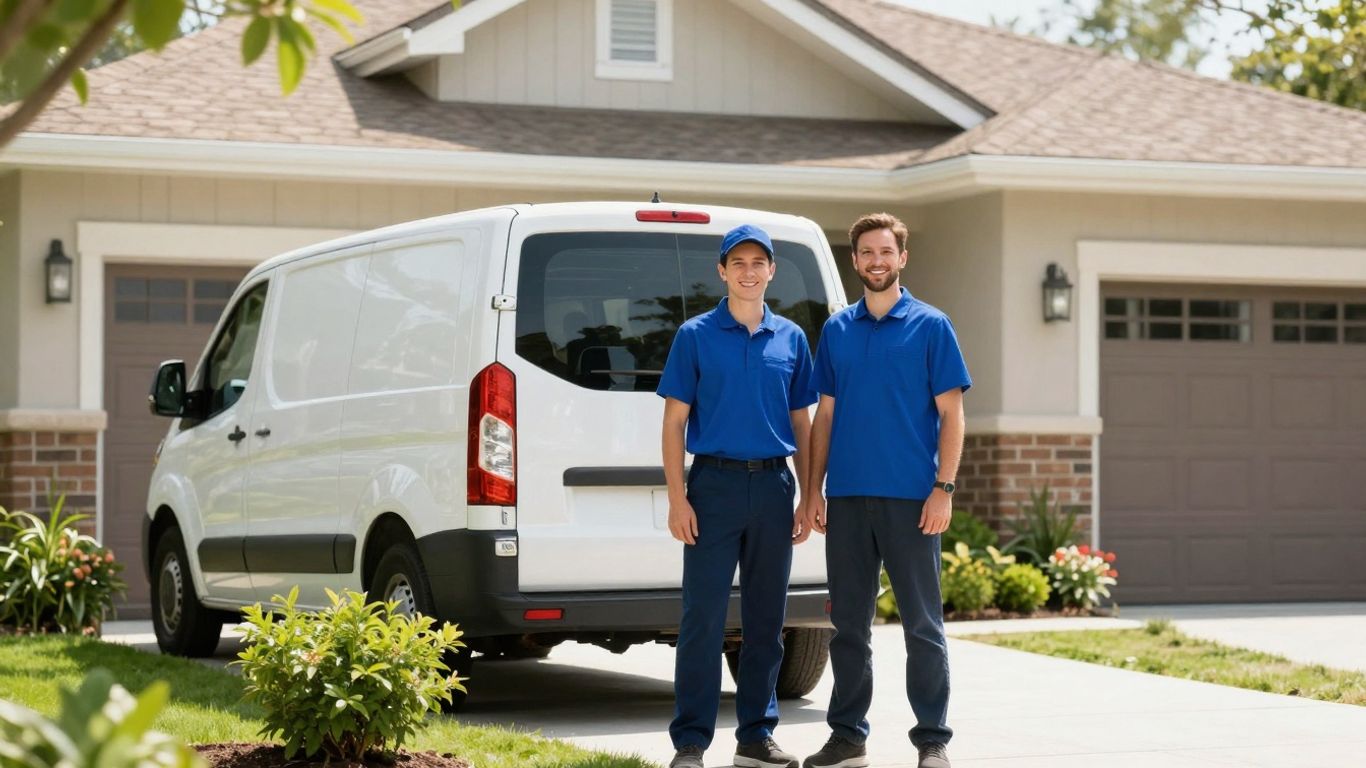 Home service professional at a clean house.